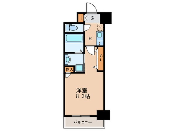 ｴｽｶｰｻ大阪ＷＥＳＴ(204)の物件間取画像